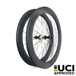 New Gen Aero Shape 65mm depth Hand-built 700C carbon 25.85mm wide clincher road disc bicycle wheels with tubeless compatible